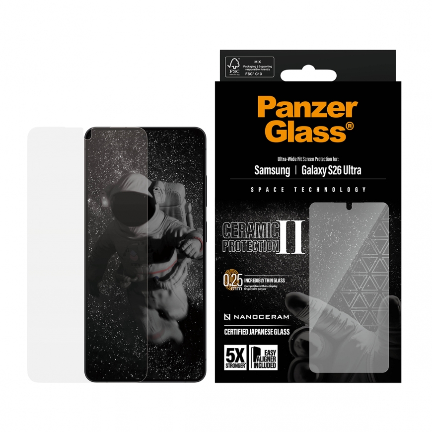 PanzerGlass ® Ceramic Screen Protector Samsung Galaxy S26 Ultra | Ultra-Wide Fit w. EasyAligner Kirk – 2