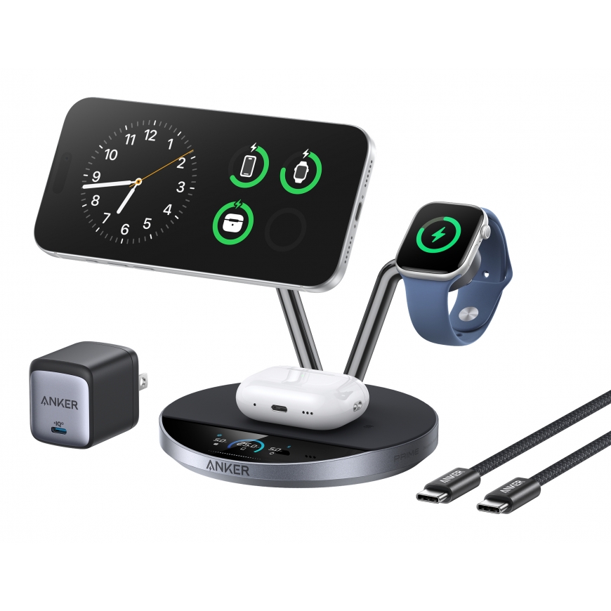 Anker B25X7G11 mobiililaitteen laturi Kuulokkeet, Älypuhelin, Älykello Musta USB Langaton lataaminen – 2
