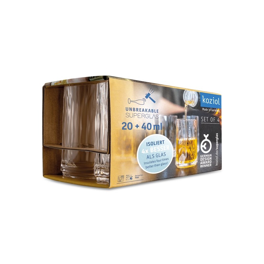 koziol 4798535 taurelė 40 ml 4 vnt – 2