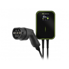 Green Cell EV14 electric vehicle charging station Black Aluminium Wall 3 Built-in display LCD