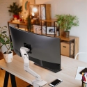 Ergotron HX Series 45-475-216 monitoriaus laikiklis arba stovas 124,5 cm (49") Stalas Balta