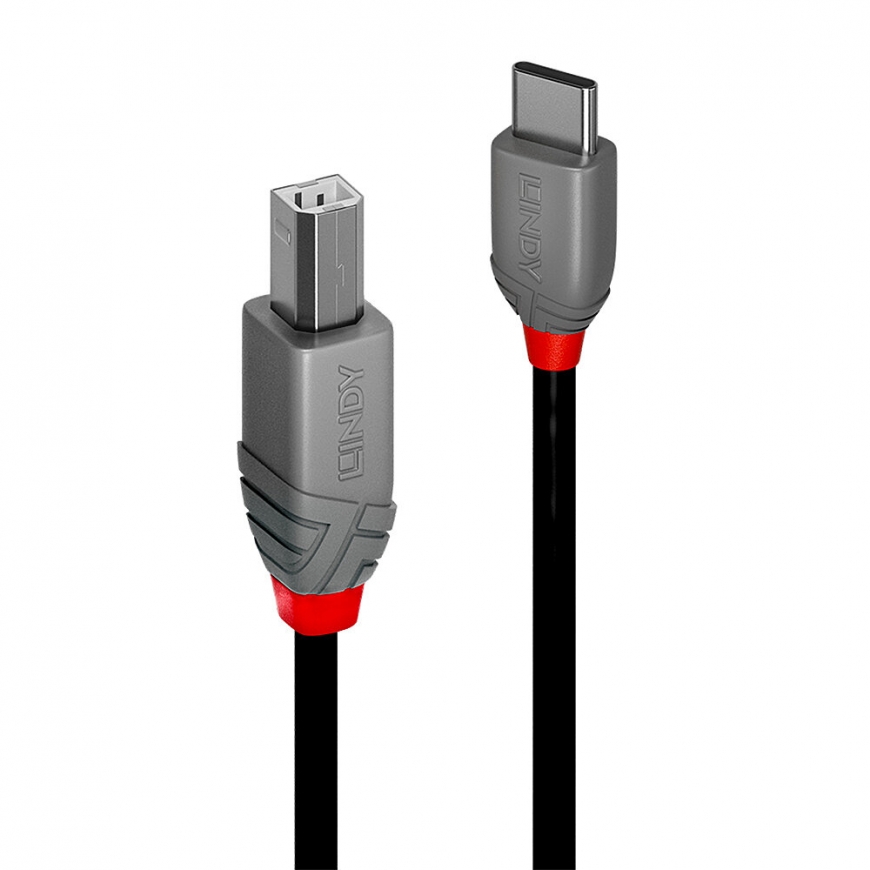 Lindy 36943 USB кабель USB 2.0 3 m USB C USB B Черный