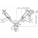 Equip 13"-27" Interactive Dual Monitor Desk Mount Bracket Equip 13"-27" Interactive Dual Monitor Desk Mount Bracket