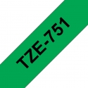 Brother TZE-751 markeerimisteip Must rohelisel taustal Brother TZE-751 markeerimisteip Must rohelisel taustal