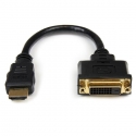 StarTech.com HDDVIMF8IN videokaapeli-adapteri 0,2 m HDMI DVI-D Musta StarTech.com HDDVIMF8IN videokaapeli-adapteri 0,2 m HDMI DVI-D Musta