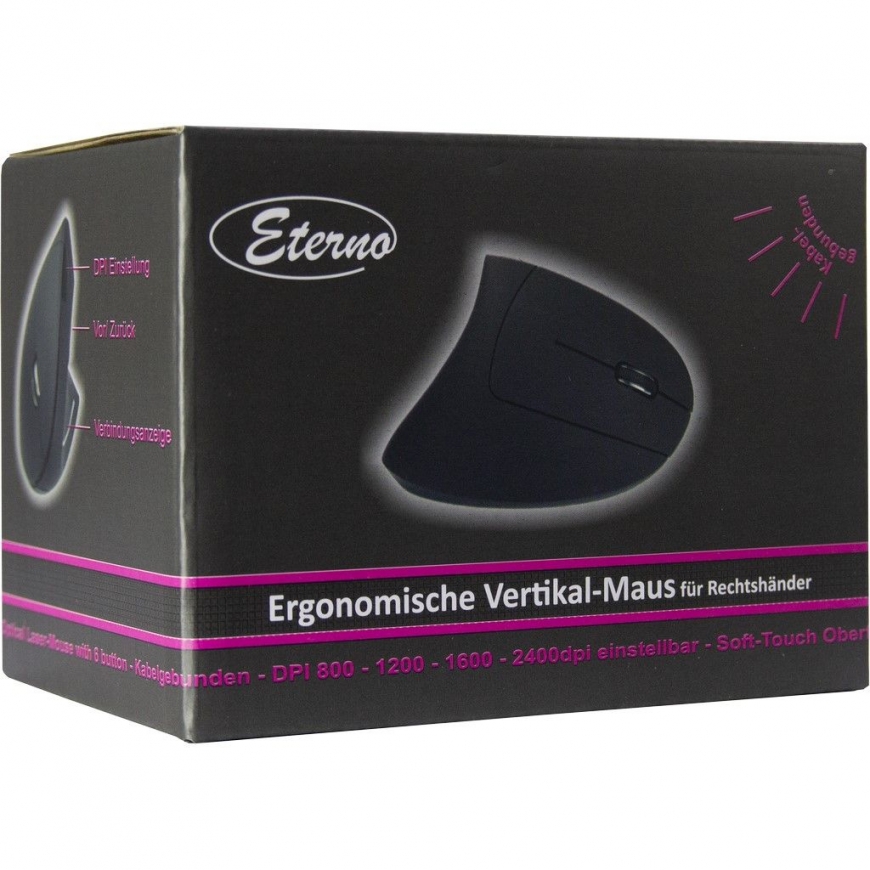 Inter-Tech KM-206WR mouse Office Right-hand USB Type-A Optical 2400 DPI – 5