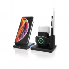 RealPower ChargeAIR Connect Смартфон, Умные часы, Планшет Черный USB Беспроводная зарядка Для помещений