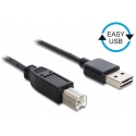 DeLOCK 1m USB 2.0 A - B m/m USB-kaabel USB A USB B Must DeLOCK 1m USB 2.0 A - B m/m USB-kaabel USB A USB B Must