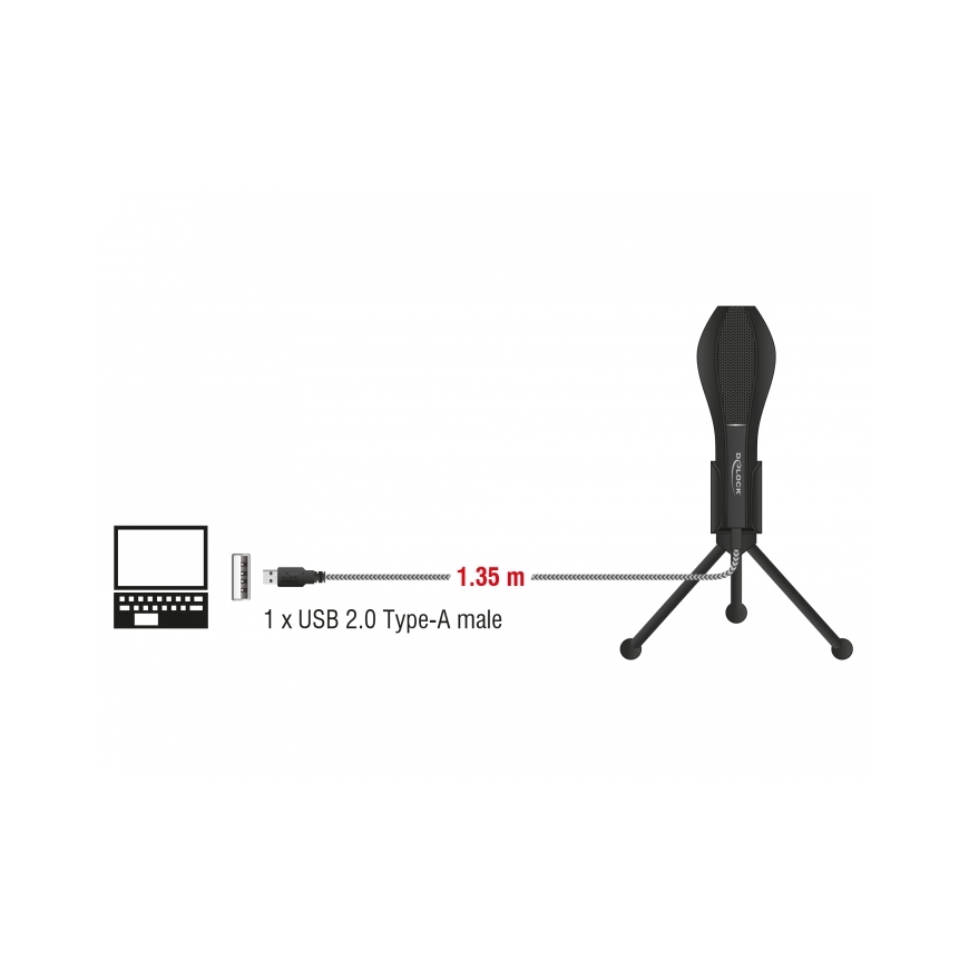 DeLOCK 65939 mikrofoni Musta Konferenssimikrofoni – 4