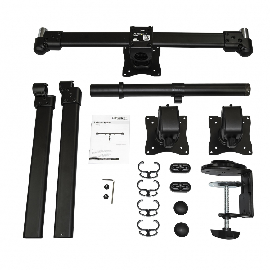StarTech.com ARMTRIO monitorin kiinnike ja jalusta 61 cm (24") Vastaanotto Musta – 3
