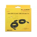 DeLOCK 11m, USB2.0-A - USB2.0-B USB cable USB A USB B Black DeLOCK 11m, USB2.0-A - USB2.0-B USB cable USB A USB B Black