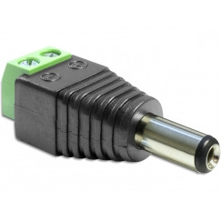 DeLOCK 65487 cable gender changer DC 2.5 x 5.5 mm 2p Black, Green