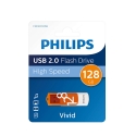 Philips FM12FD05B USB atmintukas 128 GB USB A tipo 2.0 Oranžinė, Balta