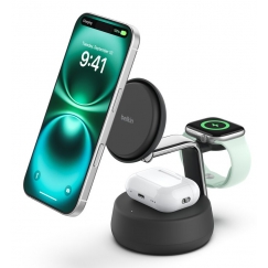Belkin Qi2 Fitness tracker, Kuulokkeet, Älypuhelin, Älykello Musta USB Langaton lataaminen Pikalataus Sisätila
