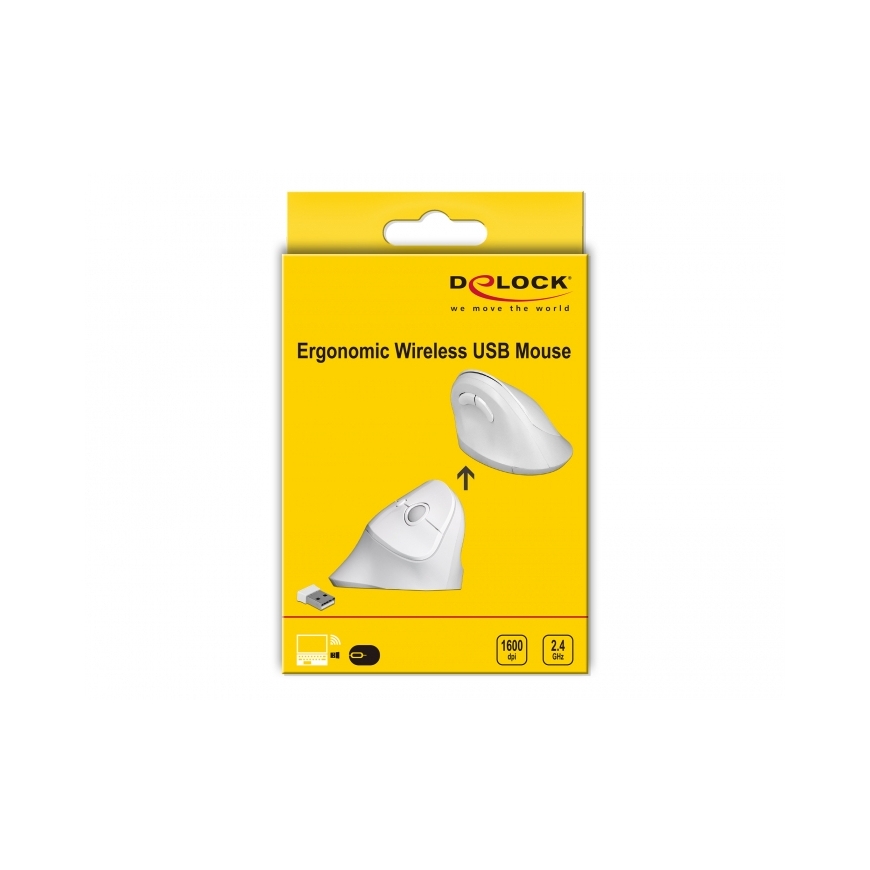 DeLOCK 12596 mouse Office Right-hand RF Wireless 1600 DPI – 4