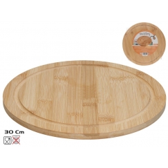 Круглая бамбуковая разделочная доска 1 x 30 x 30 см, KITCHEN&GO