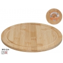 Ümmargune bambusest lõikelaud 1 x 30 x 30 cm, KITCHEN&GO Ümmargune bambusest lõikelaud 1 x 30 x 30 cm, KITCHEN&GO