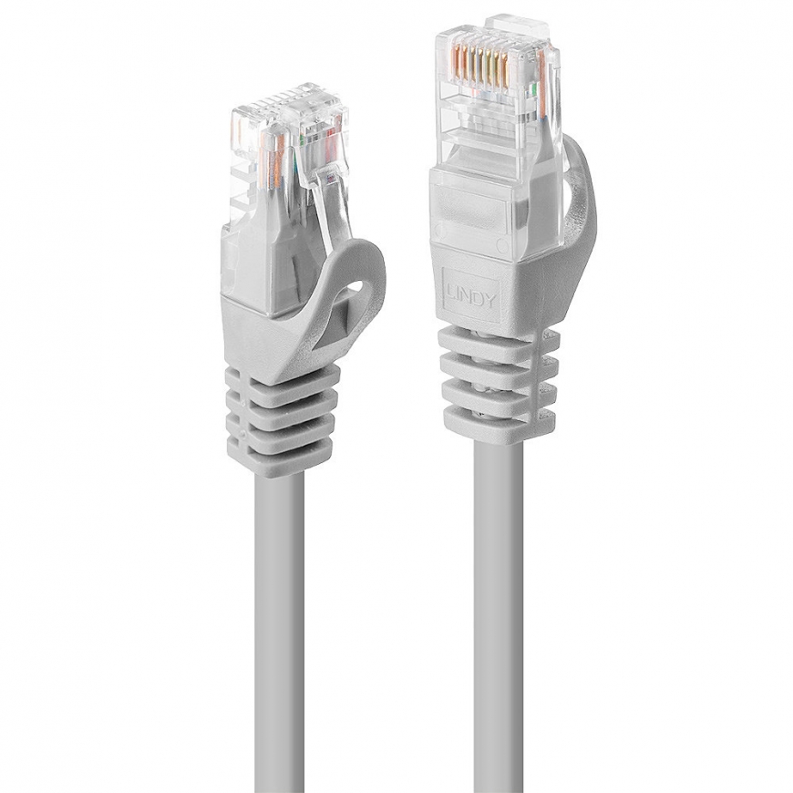 Lindy 48164 verkkokaapeli Harmaa 3 m Cat6 U/UTP (UTP)