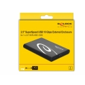 DeLOCK 42610 kõvakettaboks HDD/SSD ümbris Must 2.5" DeLOCK 42610 kõvakettaboks HDD/SSD ümbris Must 2.5"