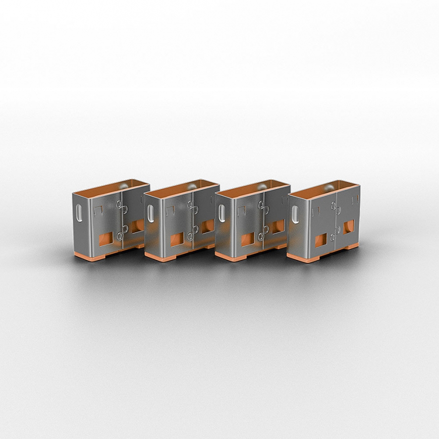 Lindy 40453 portin lukitsin Portin lukitsin + avain USB A-tyyppi Oranssi Akryylinitriilibutadieenist – 2