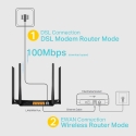 TP-Link Archer VR300 langaton reititin Nopea Ethernet Kaksitaajuus (2,4 GHz/5 GHz) Musta TP-Link Archer VR300 langaton reititin Nopea Ethernet Kaksitaajuus (2,4 GHz/5 GHz) Musta