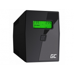 Green Cell UPS02 UPS-virtalähde Linjainteraktiivinen 0,8 kVA 480 W 2 AC-pistorasia(a)