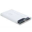 DeLOCK 42617 saugojimo diskų korpusas HDD / SSD aptvaras Permatomas 2.5" DeLOCK 42617 saugojimo diskų korpusas HDD / SSD aptvaras Permatomas 2.5"