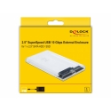 DeLOCK 42617 cieto disku uzglabāšanas sistēma HDD/SSD korpuss Caurspīdīgs 2.5" DeLOCK 42617 cieto disku uzglabāšanas sistēma HDD/SSD korpuss Caurspīdīgs 2.5"