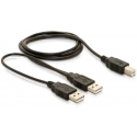 DeLOCK USB-B/USB-A Cable USB kabelis 1 m USB B USB A Juoda DeLOCK USB-B/USB-A Cable USB kabelis 1 m USB B USB A Juoda