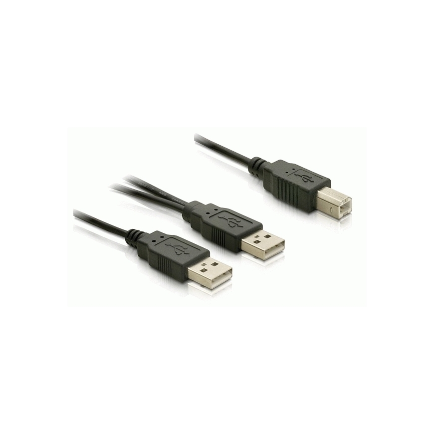 DeLOCK USB-B/USB-A Cable USB-kaapeli 1 m USB B USB A Musta – 2