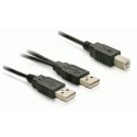DeLOCK USB-B/USB-A Cable USB kabelis 1 m USB B USB A Melns DeLOCK USB-B/USB-A Cable USB kabelis 1 m USB B USB A Melns