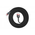 Baseus Cafule USB-kaabel 2 m USB A Micro-USB A Must, Punane