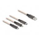 DeLOCK 88158 USB kabelis USB 2.0 1,2 m USB A USB C/Micro-USB B/Lightning Caurspīdīgs DeLOCK 88158 USB kabelis USB 2.0 1,2 m USB A USB C/Micro-USB B/Lightning Caurspīdīgs
