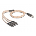 DeLOCK 88158 USB-kaabel USB 2.0 1,2 m USB A USB C/Micro-USB B/Lightning Läbipaistev DeLOCK 88158 USB-kaabel USB 2.0 1,2 m USB A USB C/Micro-USB B/Lightning Läbipaistev