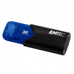 Emtec B110 Click Easy 3.2 USB atmintukas 32 GB USB A tipo 3.2 Gen 2 (3.1 Gen 2) Juoda, Mėlyna