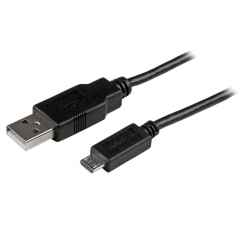 StarTech.com USBAUB1MBK USB-kaabel USB 2.0 1 m USB A Micro-USB B Must