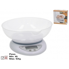 Digital Kitchen Scale 5Kg, White 20X18X9, KITCHEN&GO