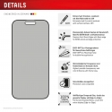 Displex Privacy Screen Protector (10H) for Apple iPhone 16, Eco Mounting Frame, Privacy Filter