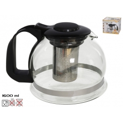 Stikla tējkanna ar filtru 1600 ml, 14,5 x 20 x 15,5 cm, KITCHEN&