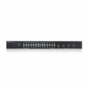Zyxel XGS1935-28-EU0101F tinklo komutatorius Valdomas L2+/L3 Gigabit Ethernet (10/100/1000) 1U Juoda Zyxel XGS1935-28-EU0101F tinklo komutatorius Valdomas L2+/L3 Gigabit Ethernet (10/100/1000) 1U Juoda
