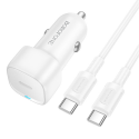Borofone Car charger BZ34A Cloud - Type C - PD 20W with Type C t