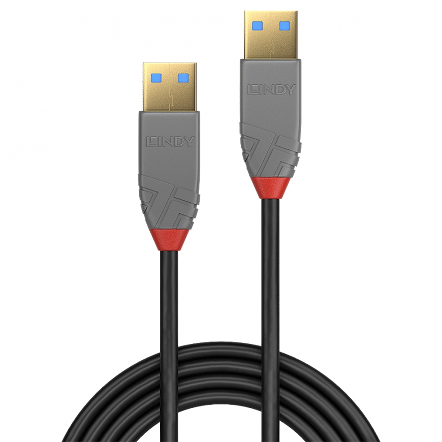 Lindy 0.5m USB 3.2 Type A Cable, 5Gbps, Anthra Line – 2