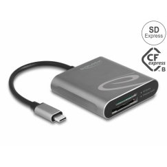 DeLOCK 91000 kortinlukija USB 3.2 Gen 2 (3.1 Gen 2) Type-C Harmaa