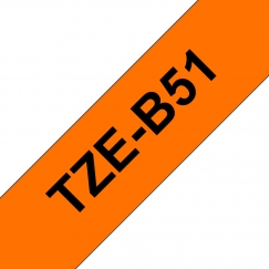 Brother TZE-B51 markeerimisteip Must neoonoranžil