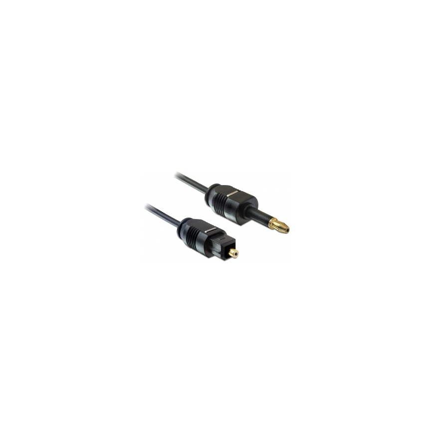 DeLOCK 1m Toslink audiokaapeli Mini-TOSLINK Musta