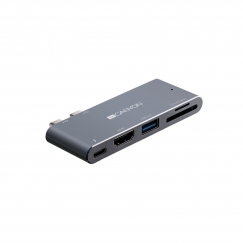 Canyon CNS-TDS05DG laptop dock/port replicator Grey