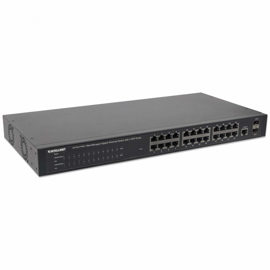 Intellinet 560559 tinklo komutatorius Valdomas Gigabit Ethernet (10/100/1000) Maitinimas per Eternet – 3