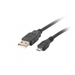 Lanberg CA-USBM-10CC-0018-BK USB кабель USB 2.0 1,8 m Micro-USB B USB A Черный
