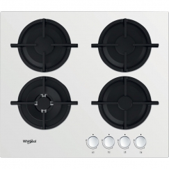 Whirlpool AKT 625/WH Черный, Белый Встроенный 60 cm Газовый 4 зона(ы)