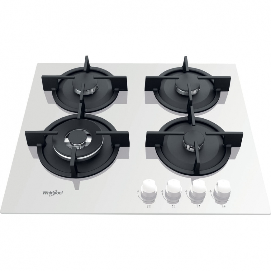 Whirlpool AKT 625/WH Melns, Balts Iebūvēts 60 cm Gāzes 4 zone(s) – 3